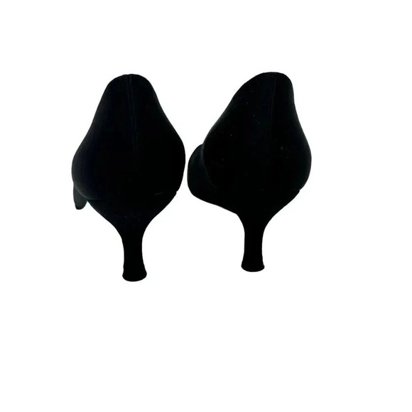 STUART WEITZMAN size 9 Evening Peep toe Pumps vintage Y2K bow - Picture 4 of 15